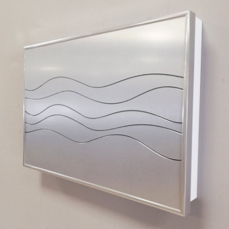 Cubre contador Aluminio plata OLAS con llavero