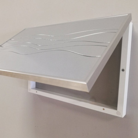 Cubre contador Aluminio plata ARBOL con llavero