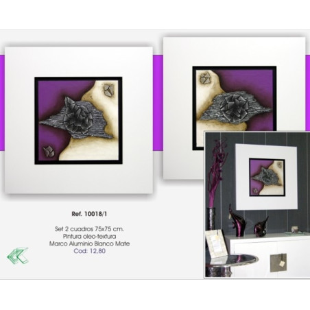 SET DOS CUADROS ALUMINO-ABSTRACTO