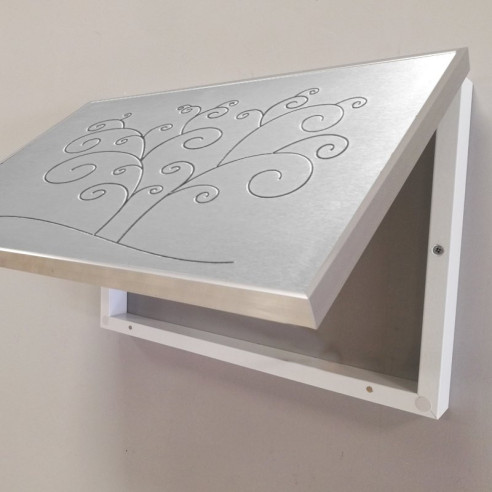 Cubre contador Aluminio Grabado Arbol