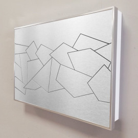 Tapa contador Plata y Blanco "Muro" 2