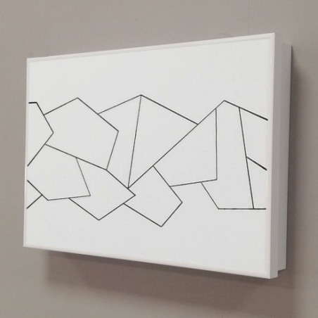 Cubrecontador Aluminio blanco Grabado MURO