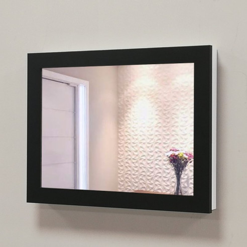 Cubrecontador negro y blanco espejo colgadores llaves