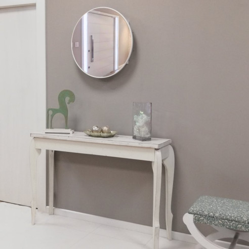 Cubre contador Espejo Circulo Blanco Lacado