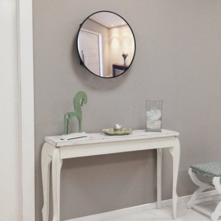 Cubre contador marco negro Espejo circulo