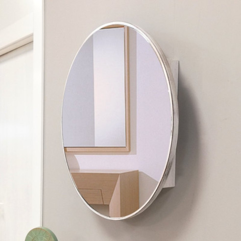 Cubre contador Espejo Circulo Blanco Decapé