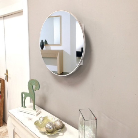 Cubre contador Espejo Circulo Blanco Decapé