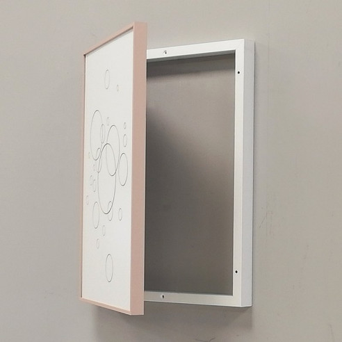 Tapa contador Blanco y Oro rosa  - Burbujas