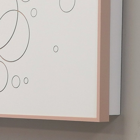 Tapa contador Blanco y Oro rosa  - Burbujas