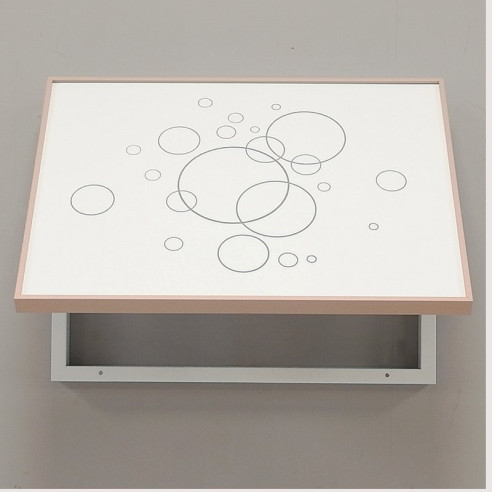 Tapa contador Blanco y Oro rosa  - Burbujas