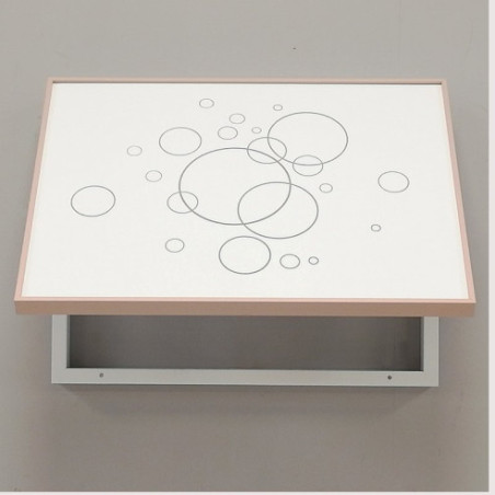 Tapa contador Blanco y Oro rosa  - Burbujas