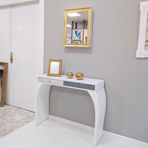 Espejo Tapa contador con marco dorado