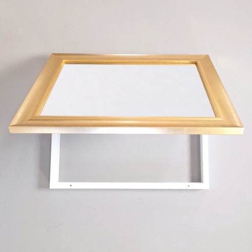 Espejo Tapa contador con marco dorado