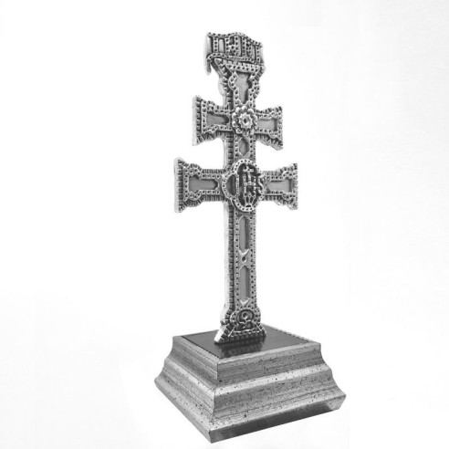 Cruz de Caravaca Peana Plateada