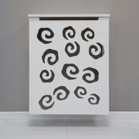 Cubnrerradiador colgante Espirales blanco mate