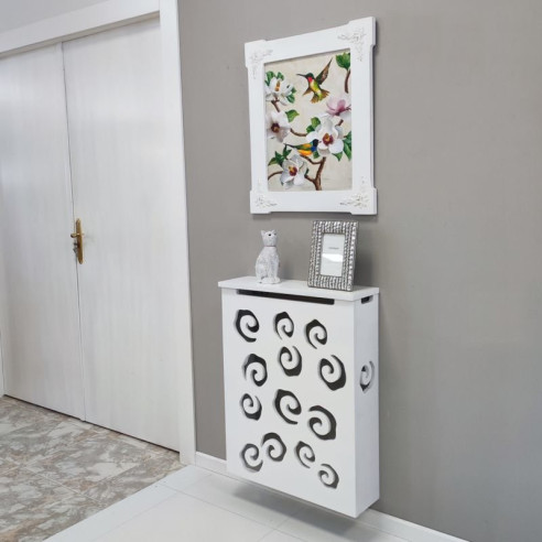 Cubnrerradiador colgante Espirales blanco mate