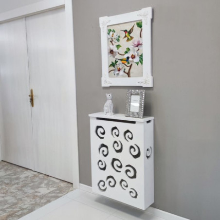 Cubnrerradiador colgante Espirales blanco mate