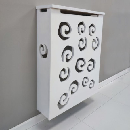 Cubnrerradiador colgante Espirales blanco mate