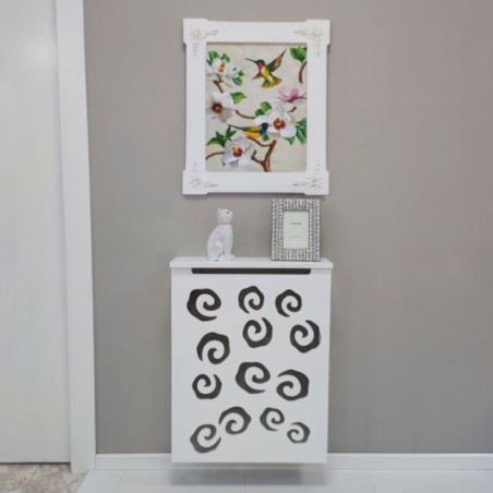 Cubnrerradiador colgante Espirales blanco mate