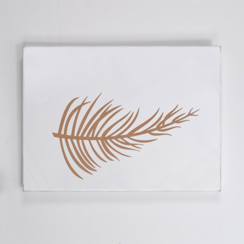 Cubrecontador lacado blanco Grabado Helecho