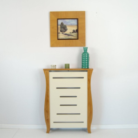 Cubrerradiador Nogal claro y Marfil