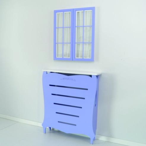 Cubrerradiador vintage Azul y blanco