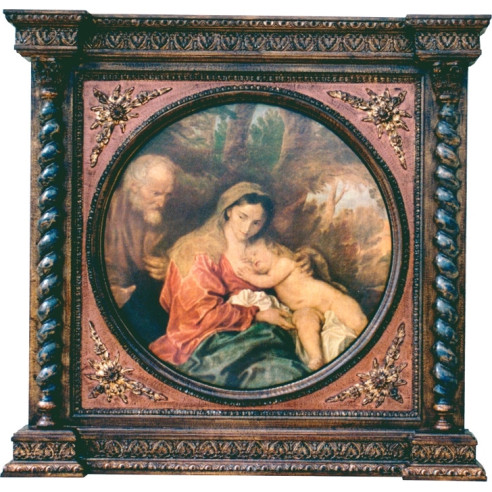 RETABLO VIRGEN CON NIÑO COLUMNAS