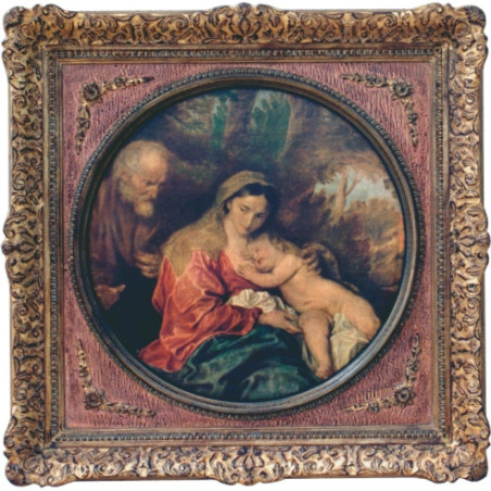 VIRGEN CON NIÑO MARCO BARROCO