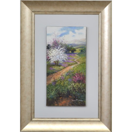 SET DOS CUADROS - OLEO Y MARCO PLATINO 2