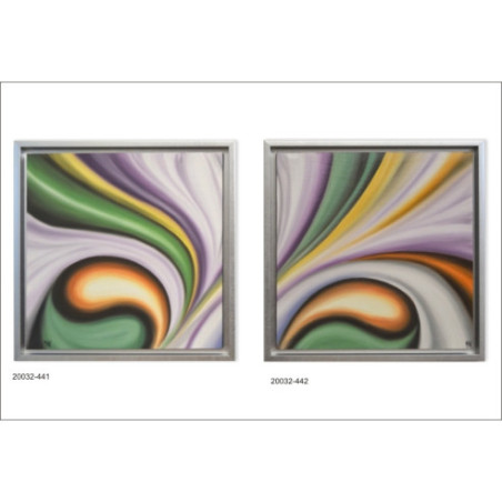 SET DOS CUADROS IRIS MARCO PLATA