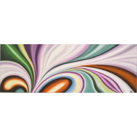 CUADRO OLEO CINTAS COLOR