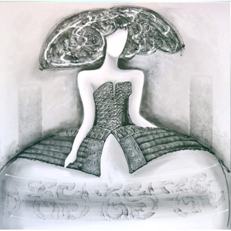 Cuadro Menina en blanco y negro