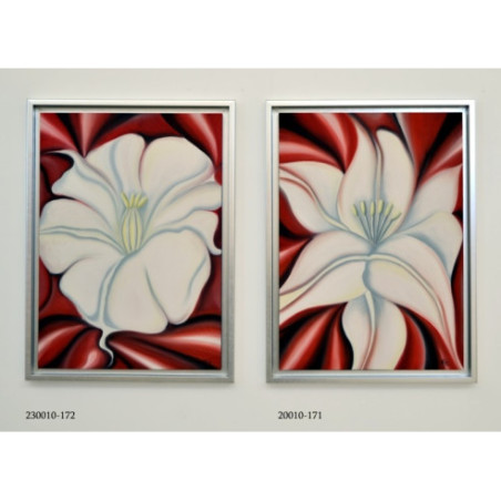 SET DOS CUADROS OLEO+MARCO PLATA