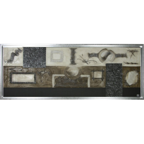 CUADRO ABSTRACTO CON MARCO PLATA