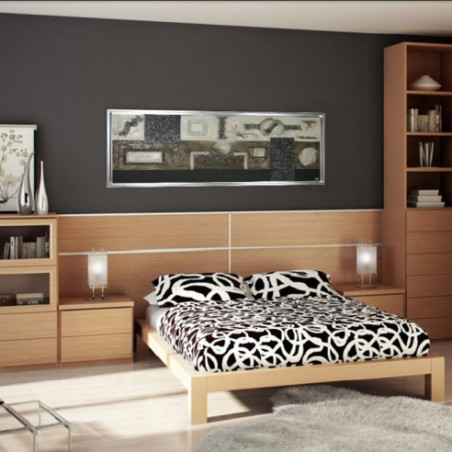 CUADRO ABSTRACTO CON MARCO PLATA