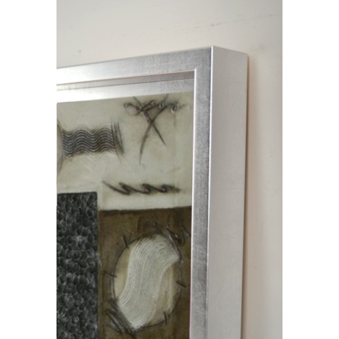 CUADRO ABSTRACTO CON MARCO PLATA