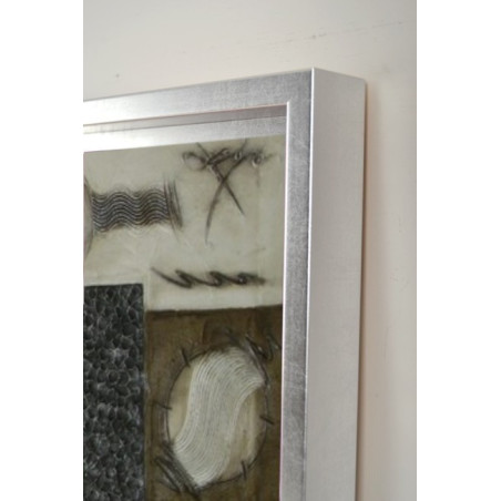 CUADRO ABSTRACTO CON MARCO PLATA