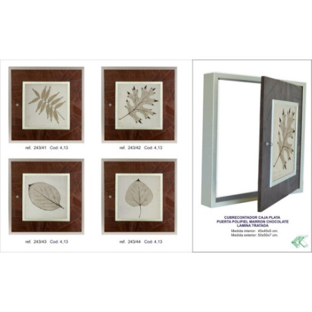 Tapa para el contador en piel marrón