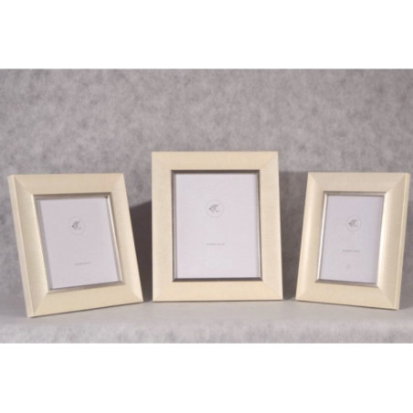 Portafotos Marfil filo plata