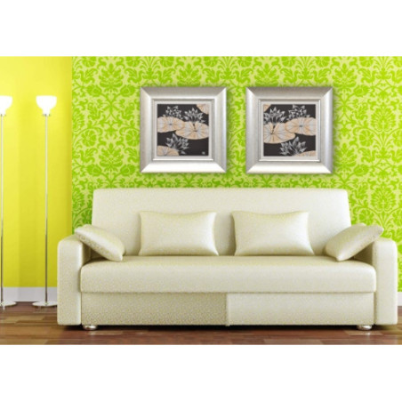 SET DOS CUADROS - OLEO Y MARCO PLATA