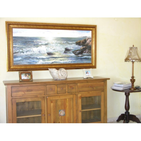 CUADRO MARINA Y MARCO ORO