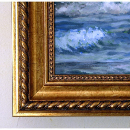 CUADRO MARINA Y MARCO ORO