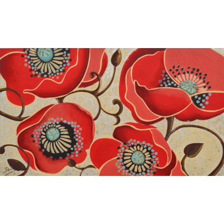 CUADRO DE AMAPOLAS ROJAS