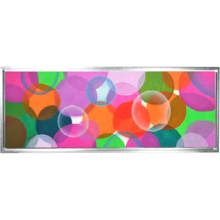 CUADRO CON ESFERAS Y MARCO PLATA