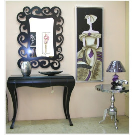 CUADRO MANIQUÍ BEIGE-ROJO 2