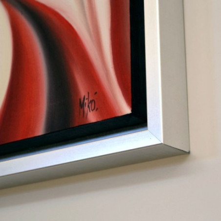 Set dos cuadros oleo + marco plata