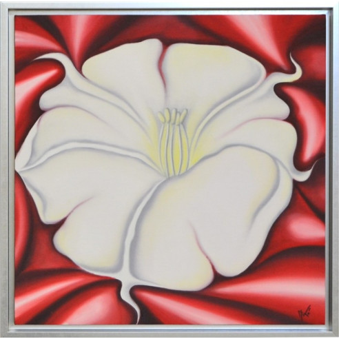 Set dos cuadros oleo + marco plata