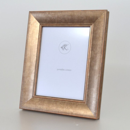 Portafotos madera decorado bronce