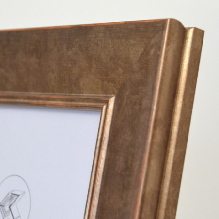 Portafotos madera decorado bronce