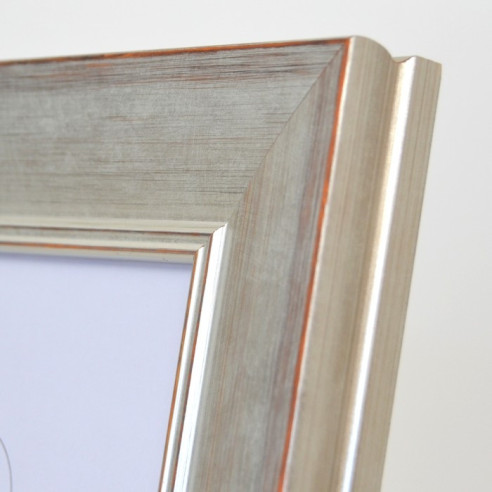 Portafotos madera decorado plata